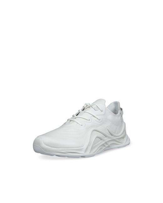 Ecco White Premium Leather BIOM Infinite Sneakers