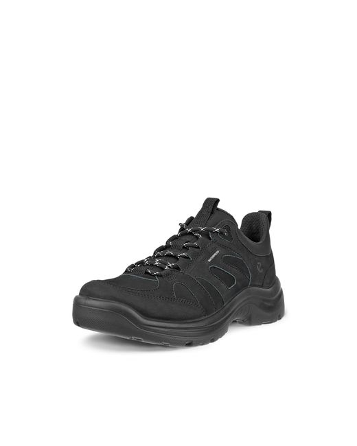 Ecco Black Premium Leather Waterproof Outdoor Shoes