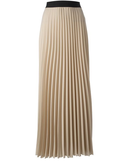 P.A.R.O.S.H. Natural Long Pleated Skirt