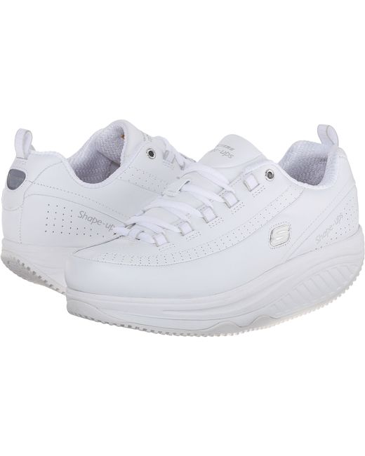white shape up shoes