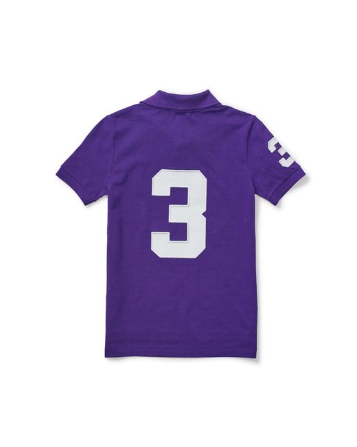 Ralph Lauren Purple Big Pony Cotton Polo Shirt for men