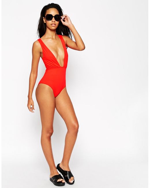 Plunging Swimwear, Deep Plunging Swimwear Design 