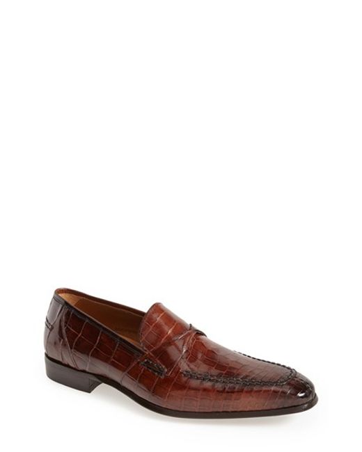 loafer cast mezlan bordone alligator loafer in brown for loafer cast mezlan bordone alligator loafer in brown for