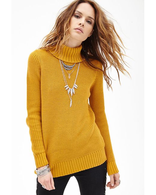 Forever 21 Ribbed Turtleneck Sweater in 