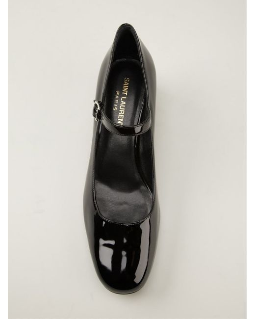 Saint Laurent Babies Mary Jane Shoes in Black | Lyst