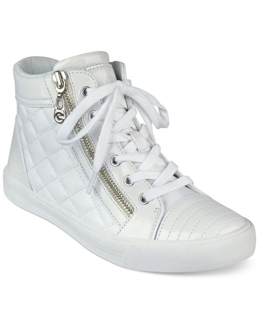 G by Guess Orily Quilted High top Sneakers in White Lyst
