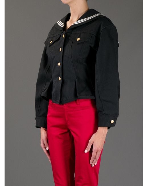 Jean Paul Gaultier Fitted Sailor Jacket in Black | Lyst Jean Paul Gaultier Fitted Sailor Jacket in Black | Lyst