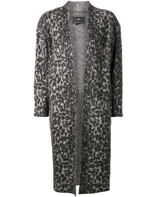 By Malene Birger Cameliu Leopard Cardigan in Grey (Gray) | Lyst