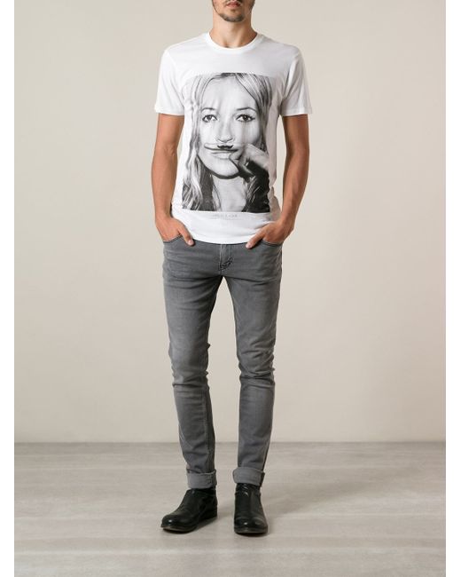 ELEVEN PARIS 'kate Moss' Print T-shirt in White for Men | Lyst