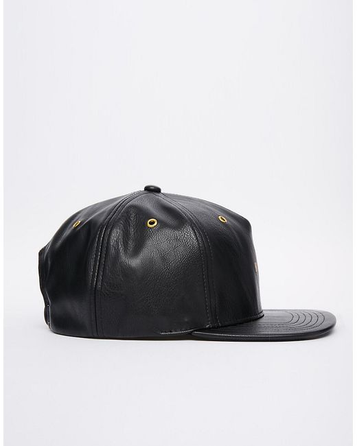 King Apparel Faux Leather Snapback Cap 