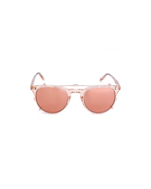 Garrett Leight Milwood Clip Sunglasses - Pink Crystal/rose Gold