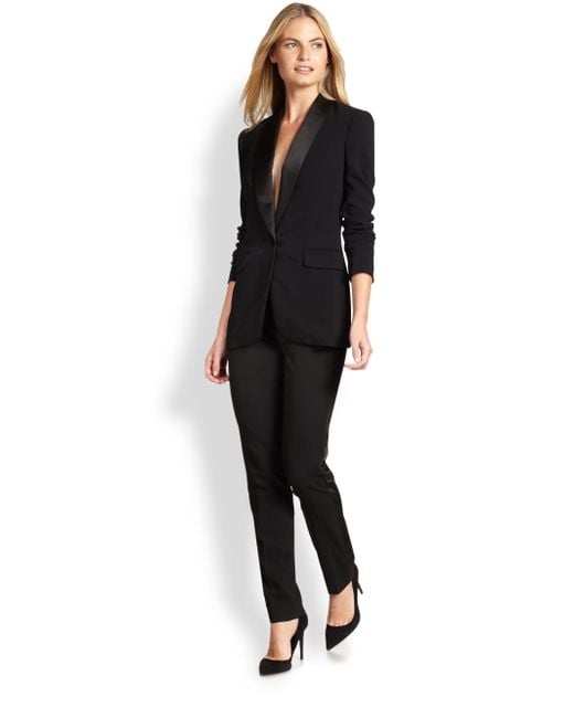 Ralph Lauren Black Label Carmela Tuxedo Jacket in Black | Lyst