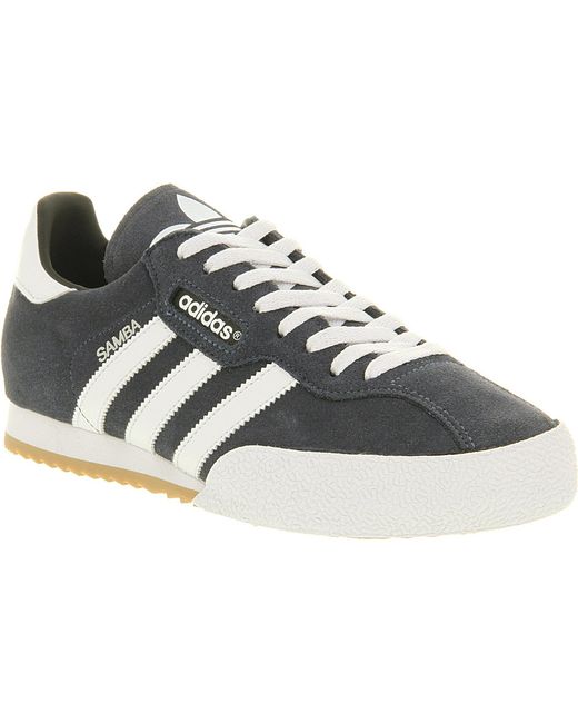 Adidas Blue Samba Super Suede Low-Top Sneakers for men