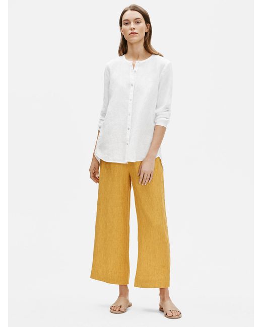 eileen fisher handkerchief linen top