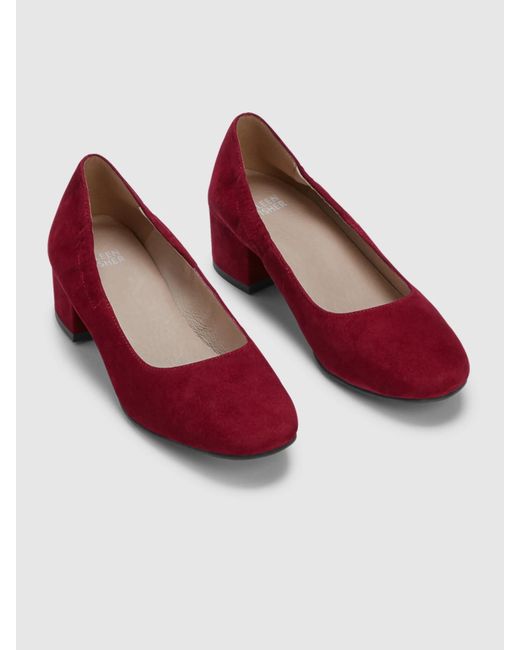 Eileen Fisher Red Winn Suede Pump