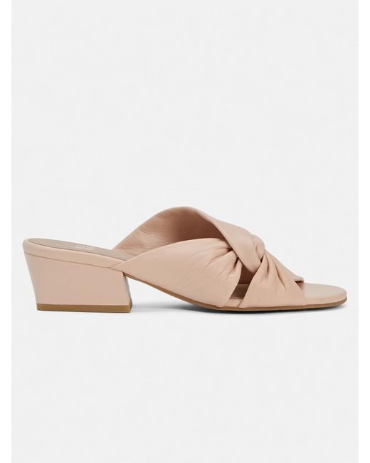 Eileen Fisher Pink Petula Washed Leather Slide
