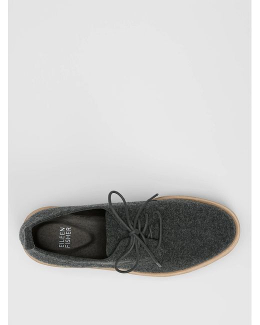 Eileen Fisher Black Nims Platform Oxford In Felt
