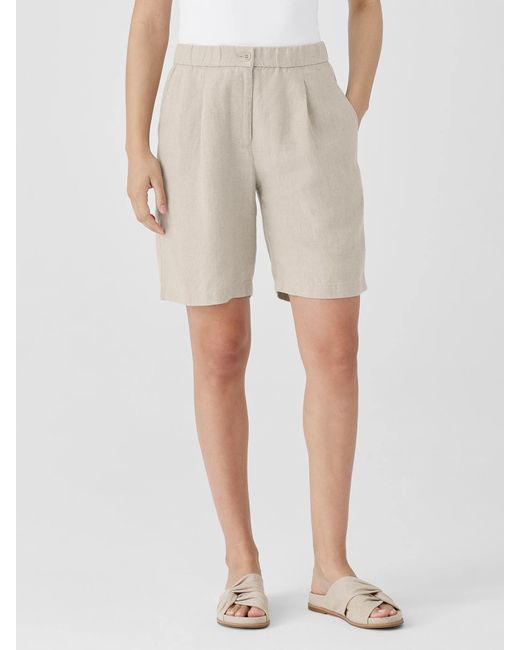 Eileen Fisher Natural Organic Linen Shorts