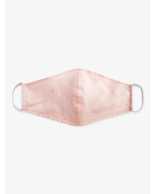 Eileen Fisher Pink Double Layer Organic Linen Mask