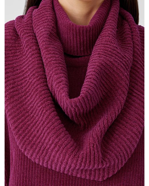 Eileen Fisher Green Organic Cotton Chenille Infinity Scarf