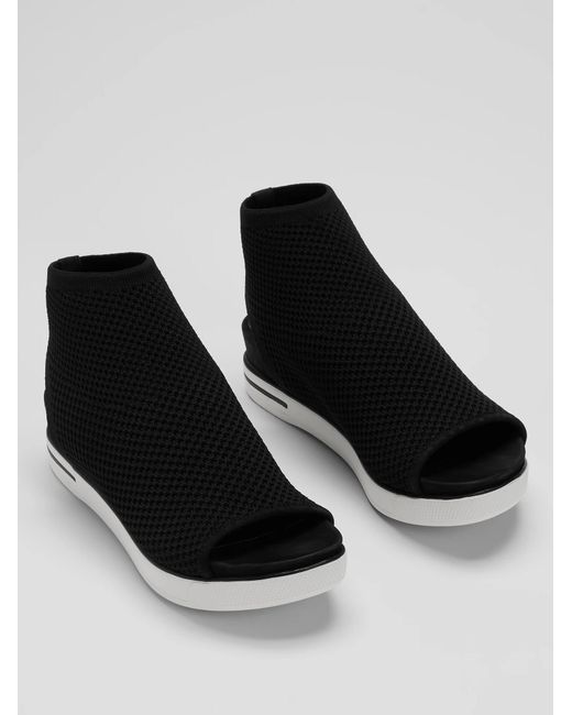 Eileen Fisher Black Snug Recycled Stretch Knit Bootie