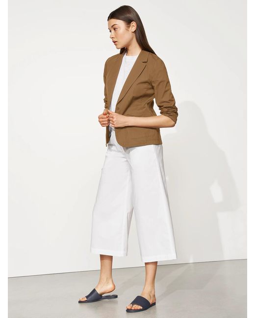 Eileen Fisher Natural Organic Cotton Poplin Shaped Blazer