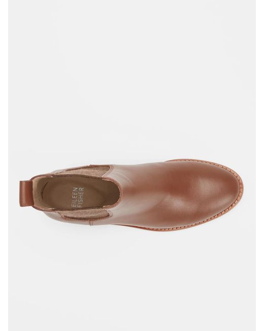 Eileen Fisher Brown Vent Leather Bootie