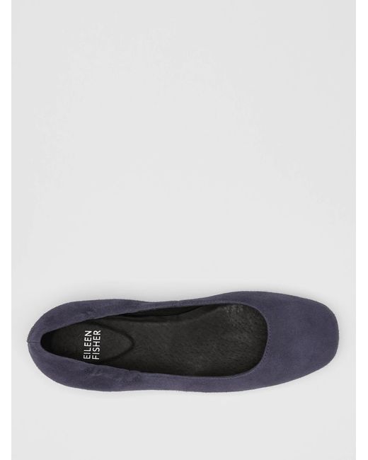 Eileen Fisher Blue Selle Suede Ballet Flat