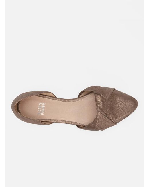 Eileen Fisher Brown Fuller Suede D'orsay Flat