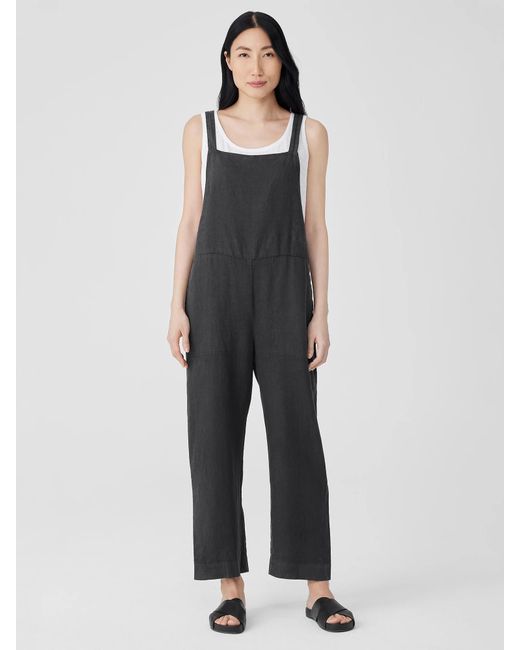 Eileen Fisher Multicolor Garment-dyed Organic Linen Overalls
