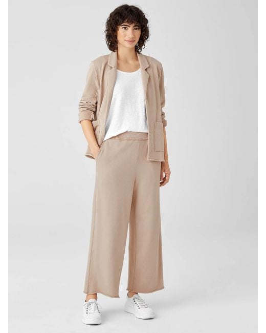 Eileen Fisher Natural Lightweight Organic Cotton Terry Blazer