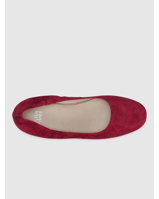 Eileen Fisher Red Winn Suede Pump