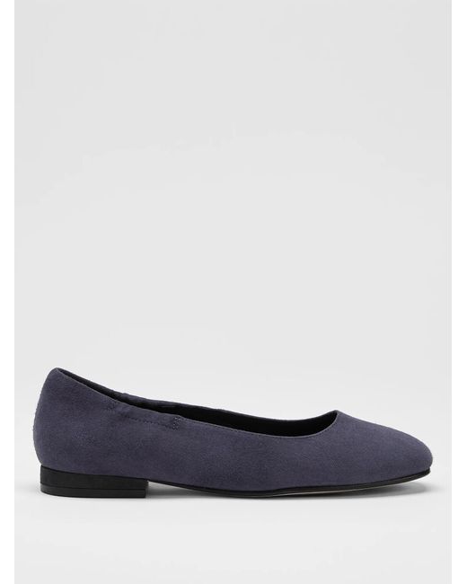 Eileen Fisher Blue Selle Suede Ballet Flat