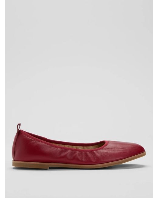 Eileen Fisher Red Notion Nappa Leather Ballet Flat