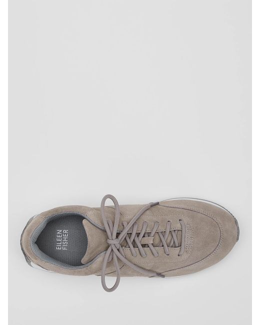 Eileen Fisher Gray Haste Suede Sneaker