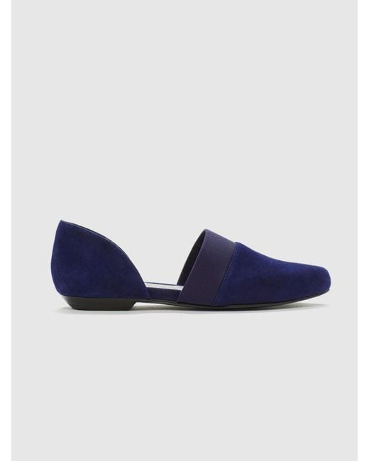 Eileen Fisher Blue Flute Suede Flat