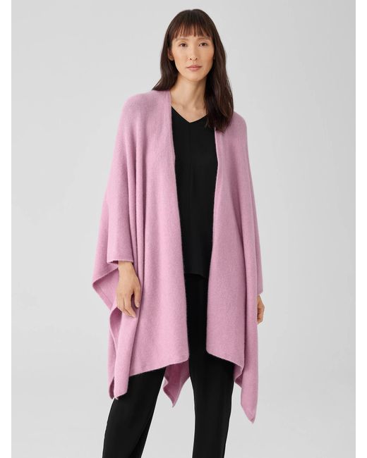 Eileen Fisher Pink Cashmere Silk Bliss Serape