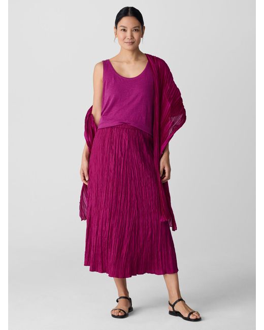 Eileen Fisher Women's Purple Crushed Silk Flared Skirt - www.benaras.co Eileen Fisher Women's Purple Crushed Silk Flared Skirt - www.benaras.co