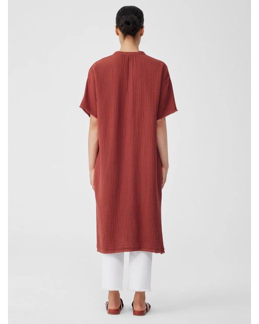 Eileen fisher organic cotton gauze sales shirt dress
