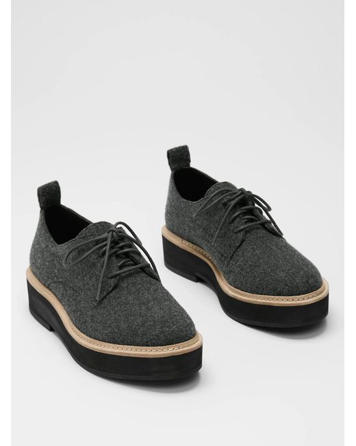 Eileen Fisher Black Nims Platform Oxford In Felt