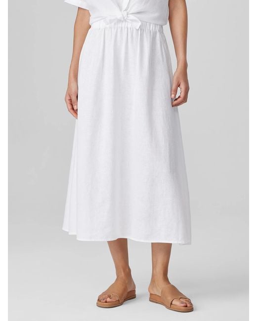 EILEEN FISHER Womens Pink Pocketed Midi Hi-Lo Skirt