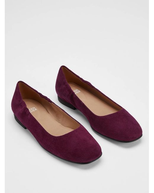 Eileen Fisher Purple Selle Suede Ballet Flat