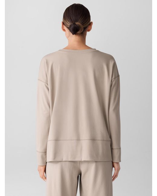 Eileen Fisher Natural Pima Cotton Stretch Jersey Box-top