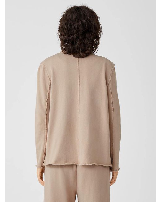 Eileen Fisher Natural Lightweight Organic Cotton Terry Blazer