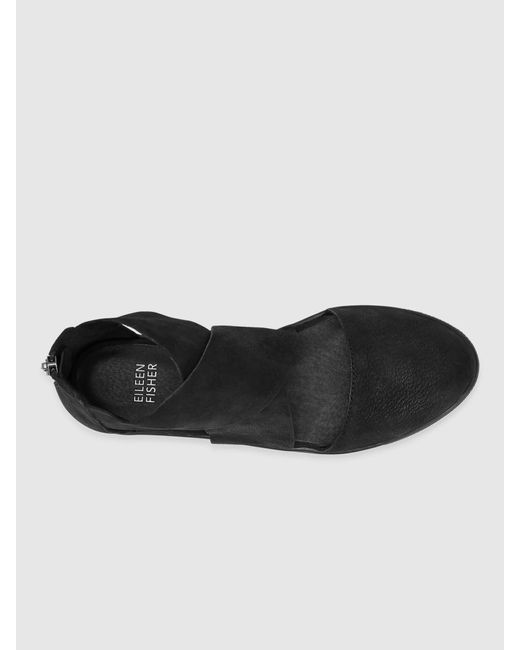 Eileen Fisher Black Carver Tumbled Nubuck Sneaker Sandal
