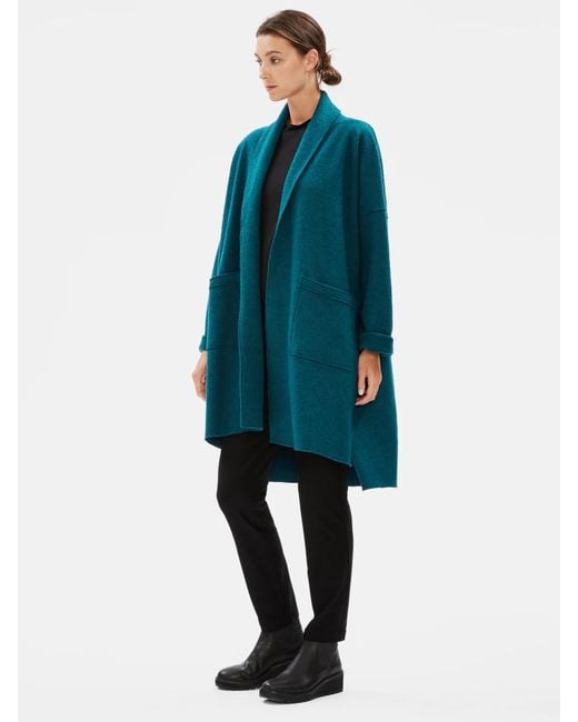 eileen fisher shawl collar