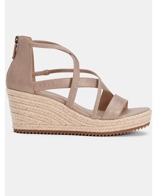 Eileen Fisher Pink Wanda Tumbled Nubuck Espadrille