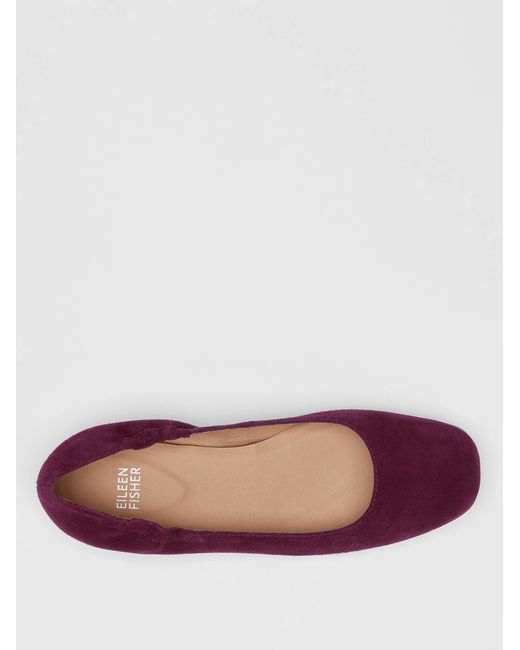 Eileen Fisher Purple Selle Suede Ballet Flat