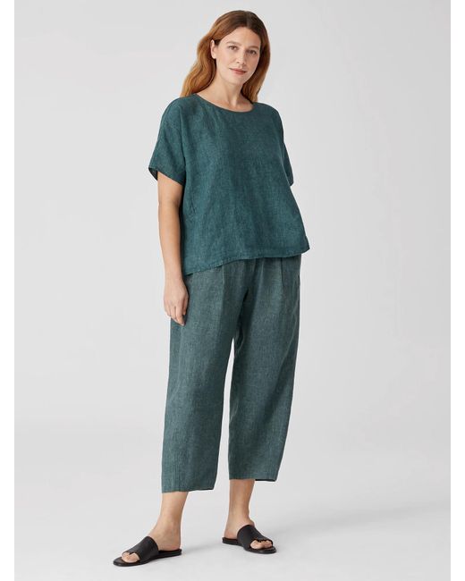 Eileen Fisher Women's Green Washed Organic Linen Delave Lantern Pant -  www.rajagirimanappuram.com