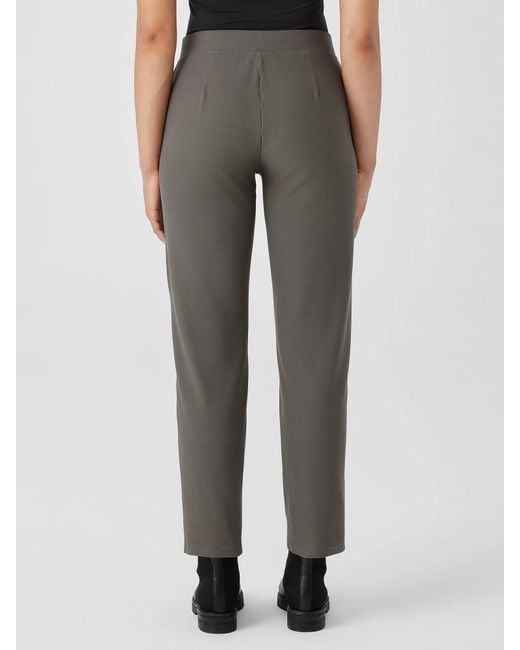 Eileen Fisher Black Washable Stretch Crepe Straight Pant
